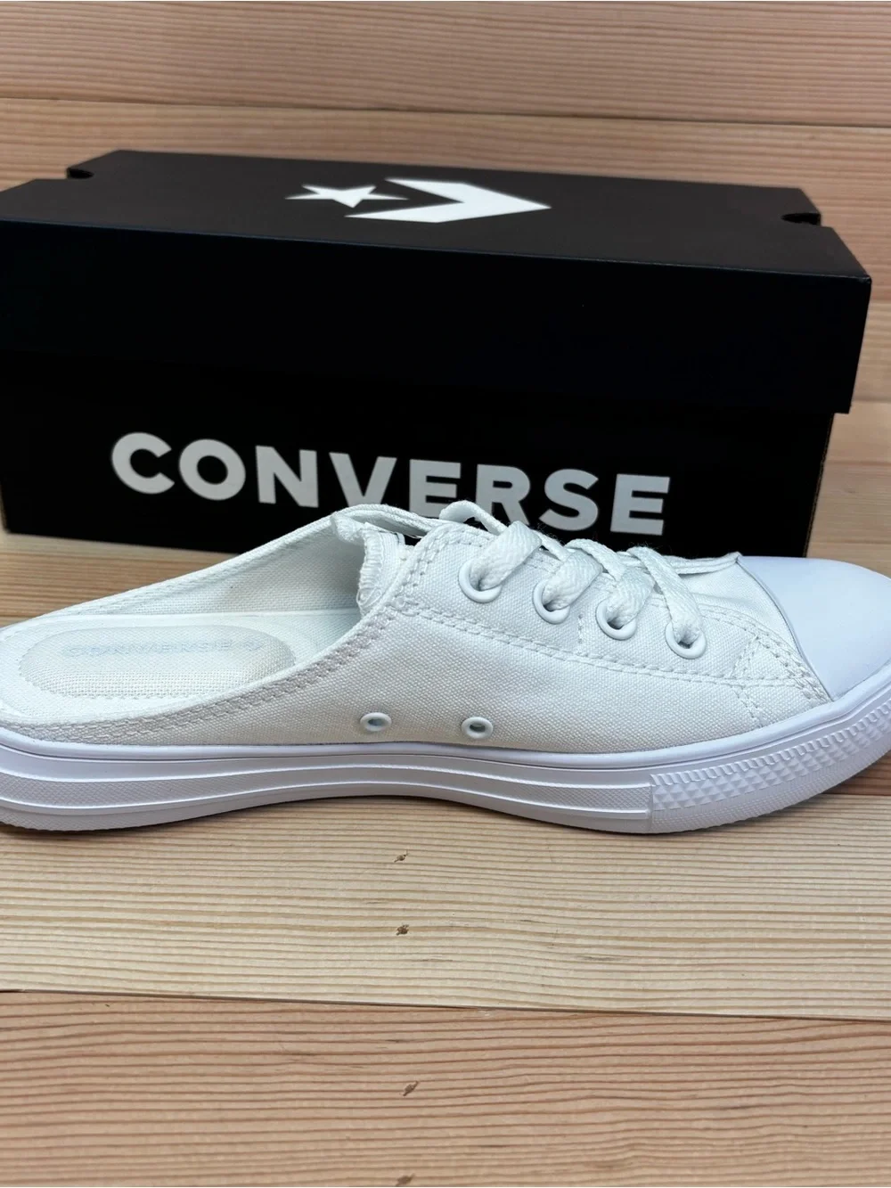 Converse Chuck Taylor All Star Easy On Slip White Mens 6.5 Womens 8.5 Mule - Picture 3 of 7